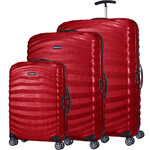 Samsonite Lite-Shock Sport Hardside Suitcase Set of 3 Chilli Red 49855, 49857, 49858 with FREE Digital Luggage Scale 12775