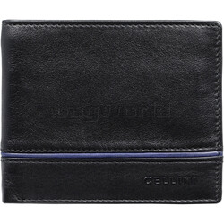 Cellini Men's Alpha RFID Blocking Double Leather Wallet Black MH231