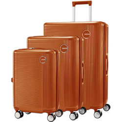 American Tourister Gemina Pro Hardside Suitcase Set of 3 Orange Rust 52861, 52862, 52863 with FREE Digital Luggage Scale 12775