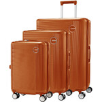 American Tourister Gemina Pro Hardside Suitcase Set of 3 Orange Rust 52861, 52862, 52863 with FREE Digital Luggage Scale 12775