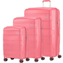 American Tourister Light Max Hardside Suitcase Set of 3 Pink Blush 48198, 48199, 48200 with FREE Digital Luggage Scale 12775