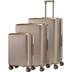 Samsonite Evoa Z Hardside Suitcase Set of 3 Ivory Gold 51102, 51101, 51100 with FREE Digital Luggage Scale 12775