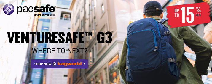 Pacsafe Venturesafe G3 Anti-Theft Backpacks @ Bagworld