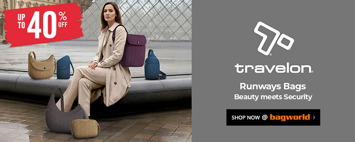 Travelon Anti-Theft Runways Bags @ Bagworld
